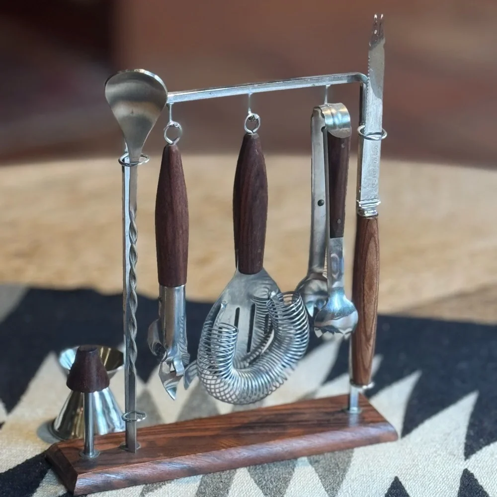 MCM Wood and Metal Bar Tool Set - Picture 1 of 5